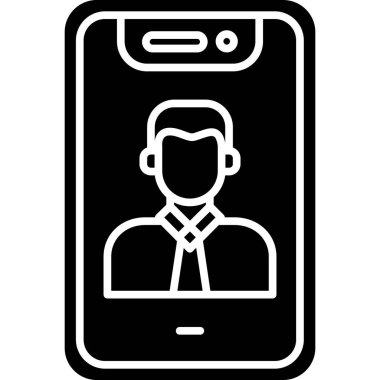 Akıllı telefon. Web simgesi basit illüstrasyon