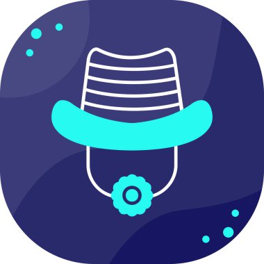 Mavi çizgi mikrofon simgesi mavi arkaplanda izole edildi. Hava radyo mikrofon mikrofonu. Hoparlör. Mavi daire rastgele noktalar. vektör