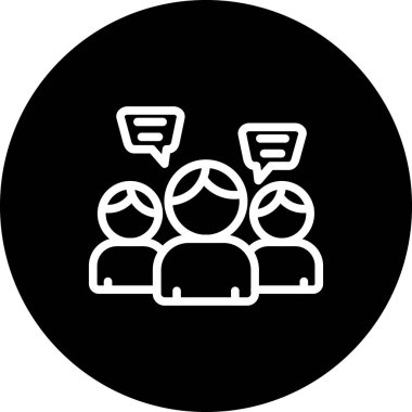 grup insan vektör çizgisi simgesi tasarımı