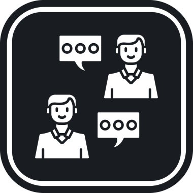 Konuş. Web simgesi basit illüstrasyon