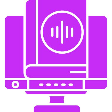 Konuşmacı. Web simgesi basit illüstrasyon