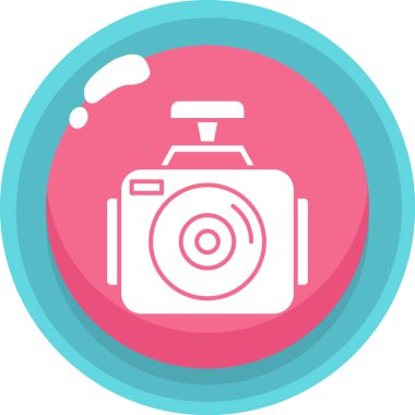 Kamera. Web simgesi basit bir illüstrasyon. hobi vektör simgeleri