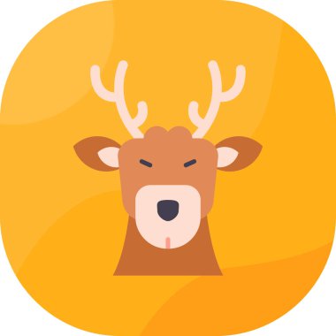 geyik simgesi, vektör illüstrasyonu