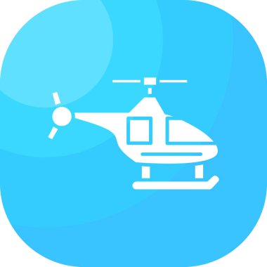 Helikopter. Web simgesi basit illüstrasyon