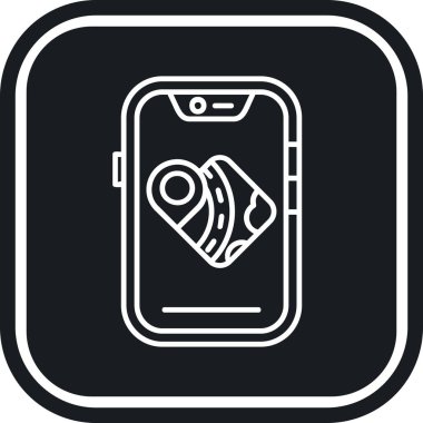 akıllı telefon simgesi, basit vektör illüstrasyonu