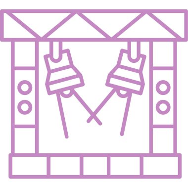 İnşaat vinç simge vektör çizim