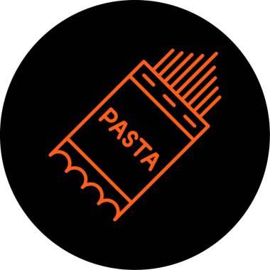 Makarna, makarna, makarna için vektör simgesi