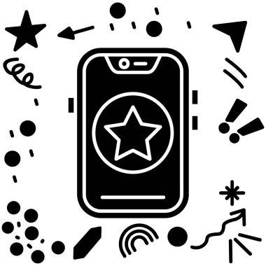 cep telefonu ikonu vektör illüstrasyonu