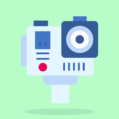 Kamera simgesi. Web için kamera vektör simgelerinin düz çizimi