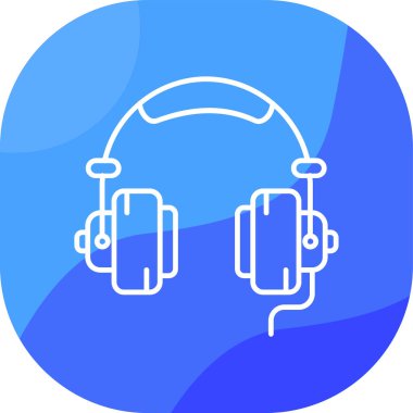 Kulaklık simgesinin vektör illüstrasyonu