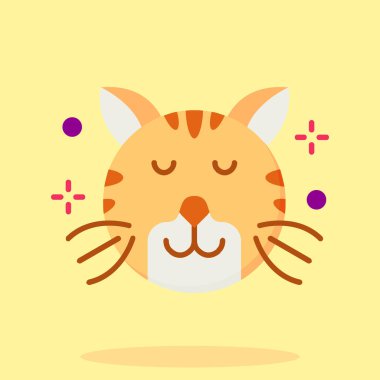 Büyük gözlü sevimli çizgi film kedisi.