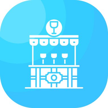 Mavi ve pembe şarap kadehinin vektör çizimi