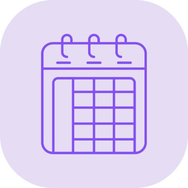 Takvim simgesi, vektör çizimi