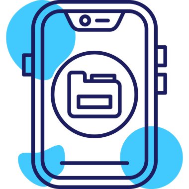 Akıllı telefon ikon vektörü. Basit tasarım