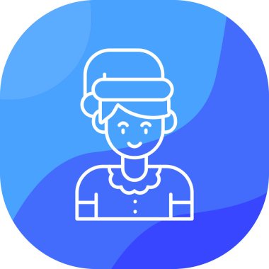 Kadın avatar. Basit tasarım