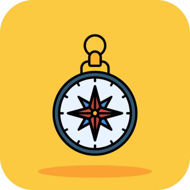 Pusula simgesi soyut arkaplanda izole edildi