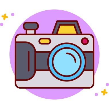 Kamera Simgesi Moda Biçiminde İzole Arkaplan