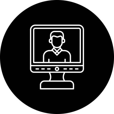 Bilgisayar. Web simgesi vektör illüstrasyonu