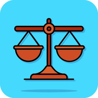 Soyut arkaplanda izole edilmiş ölçekler simgesi