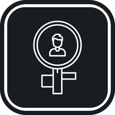 Erkek avatar vektör simgesi. biçim düz yuvarlak sembol, gri renk, yuvarlak açılar, beyaz arkaplan.