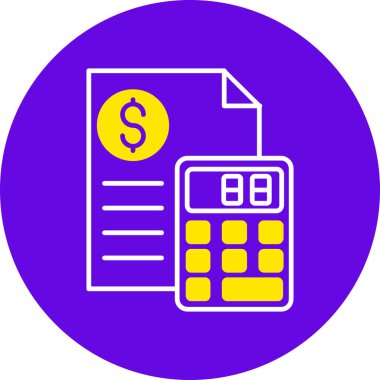 Fatura. Web simgesi basit illüstrasyon