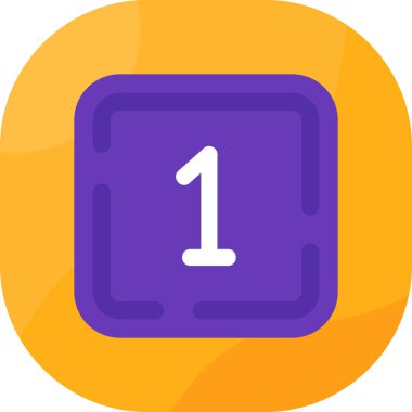 bir numaralı vektör simgesi modern basit vektör çizimi