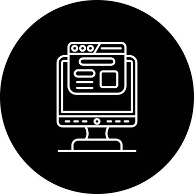 vektör lcd simgesi illüstrasyonu