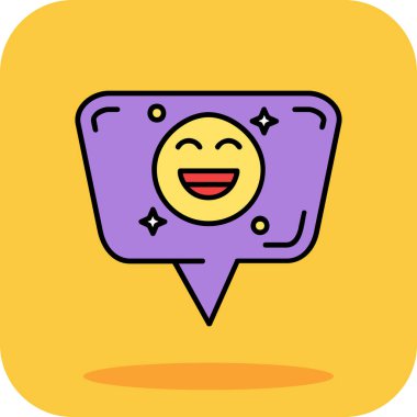 Şirin bir gülümseme simgesinin vektör çizimi