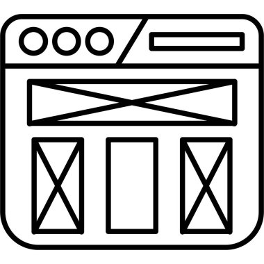 tarayıcı simgesi vektör illüstrasyonu