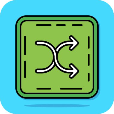 Eğilim biçimi izole edilmiş arkaplanda ok simgesi