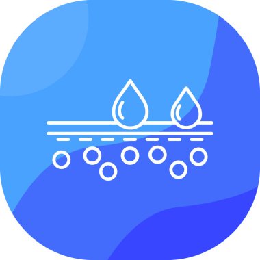 Su damlası ikonu. Web için su bırakma vektör simgelerinin özet çizimi