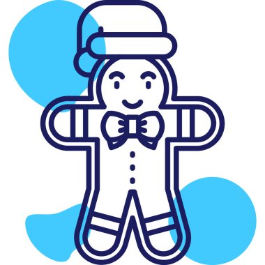 Bir Noel Kardan Adam simgesinin vektör çizimi