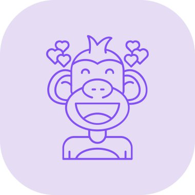 Çizgi film maymunu vektör çizimi