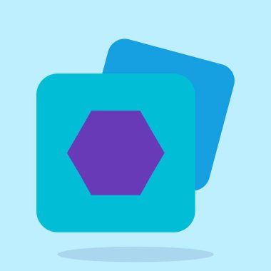 düz dizayn: gölge simgesi, vektör illüstrasyonu