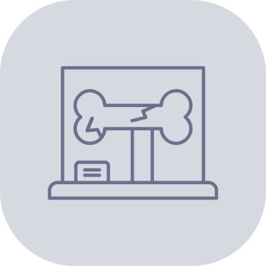 köpek kemiği ince çizgi simgesi, hayvan konsepti, beyaz arka planda hayvan bakımı işareti, vektör illüstrasyonu