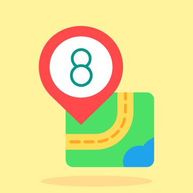 harita konumu simgesi düz biçimli