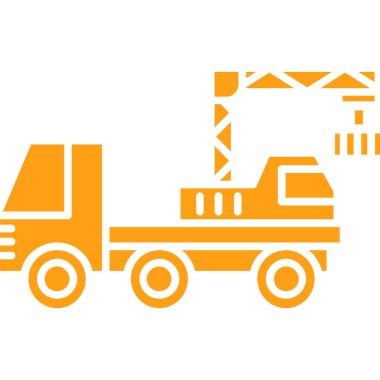 Bir kamyon simgesinin vektör çizimi