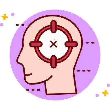 Beyin. Web simgesi basit illüstrasyon