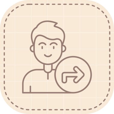 Kişinin işareti olan insanların vektör simgesi