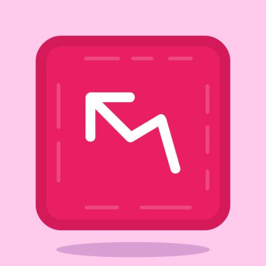 Pembe arkaplanda harf simgesi.