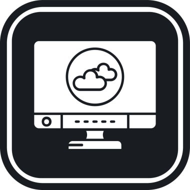 vektör bilgisayar simgesi, basit illüstrasyon tasarımı