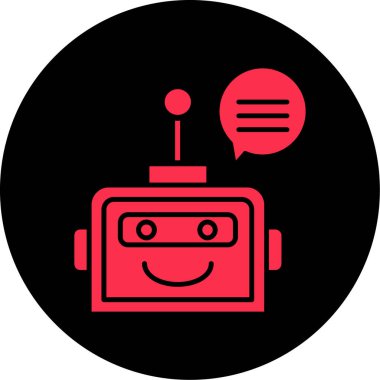 robot. Web simgesi basit illüstrasyon