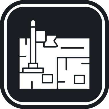 Modern binanın vektör illüstrasyonu