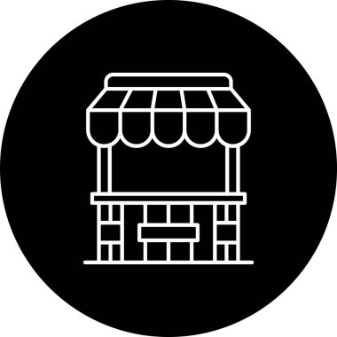 Dükkan. Web simgesi basit illüstrasyon