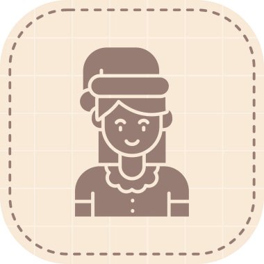 Tatlı bir kızın vektör çizimi