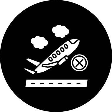 Uçak simgesinin vektör illüstrasyonu