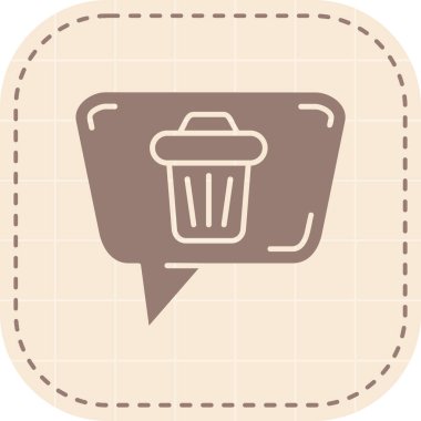 Çöp kutusu simgesi. Beyaz arkaplanda internet düğmesi