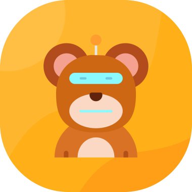 Ayı. Web simgesi basit illüstrasyon