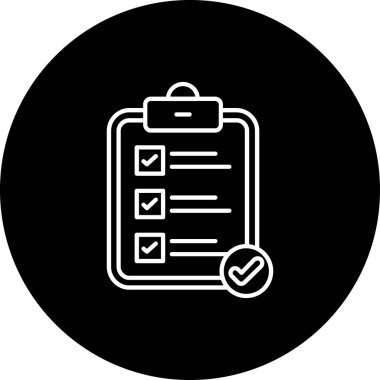 Kontrol listesi simgesi vektör illüstrasyonu