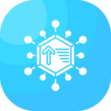 Mavi ve beyaz arkaplanın beyaz simgesinin vektör çizimi